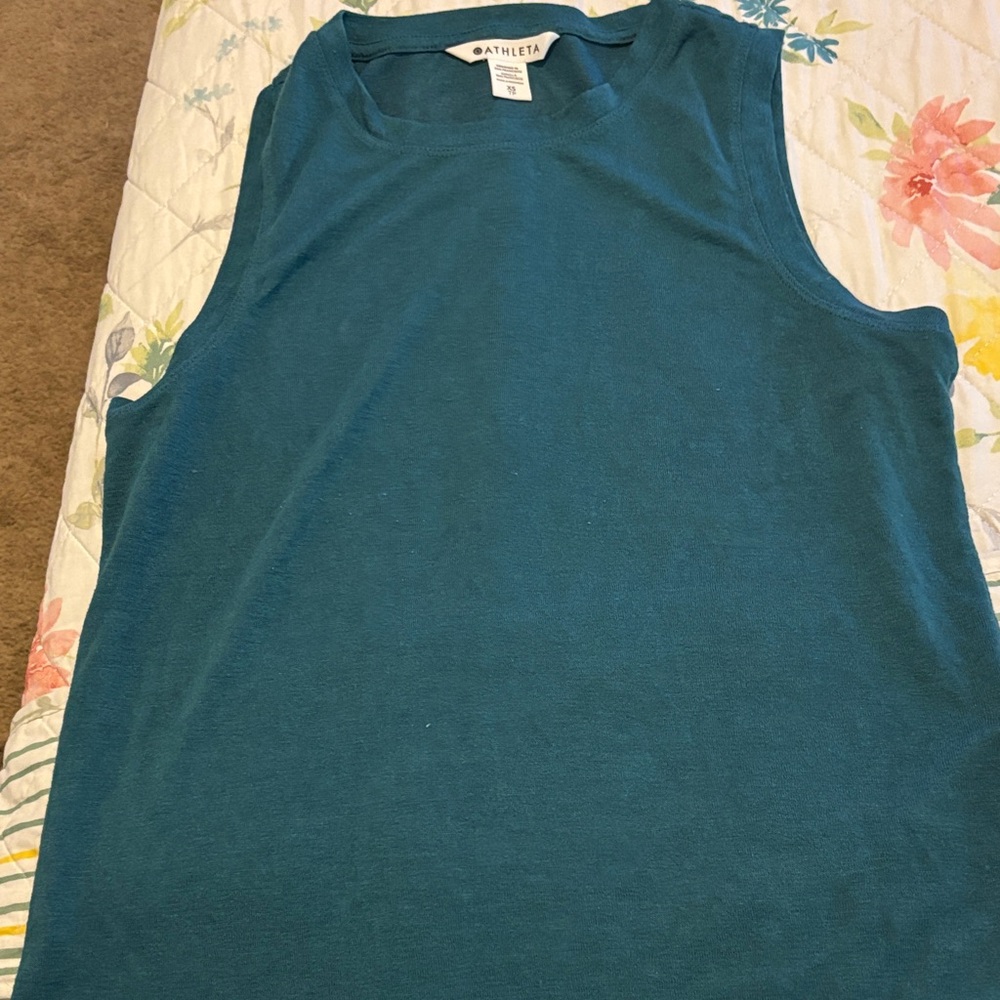 Athleta Deep Teal Muscle Tee